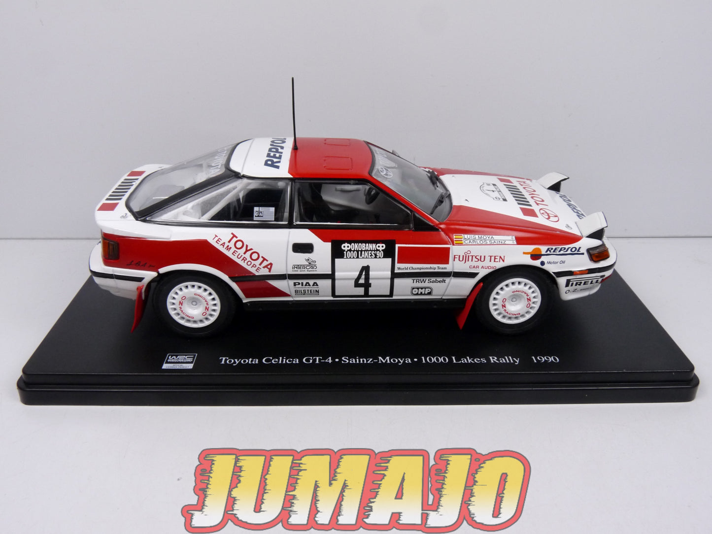 RVQ5 Voiture Rallye 1/24 SALVAT Models : TOYOTA Celica GT-4 1990 #4 Sainz-Moya