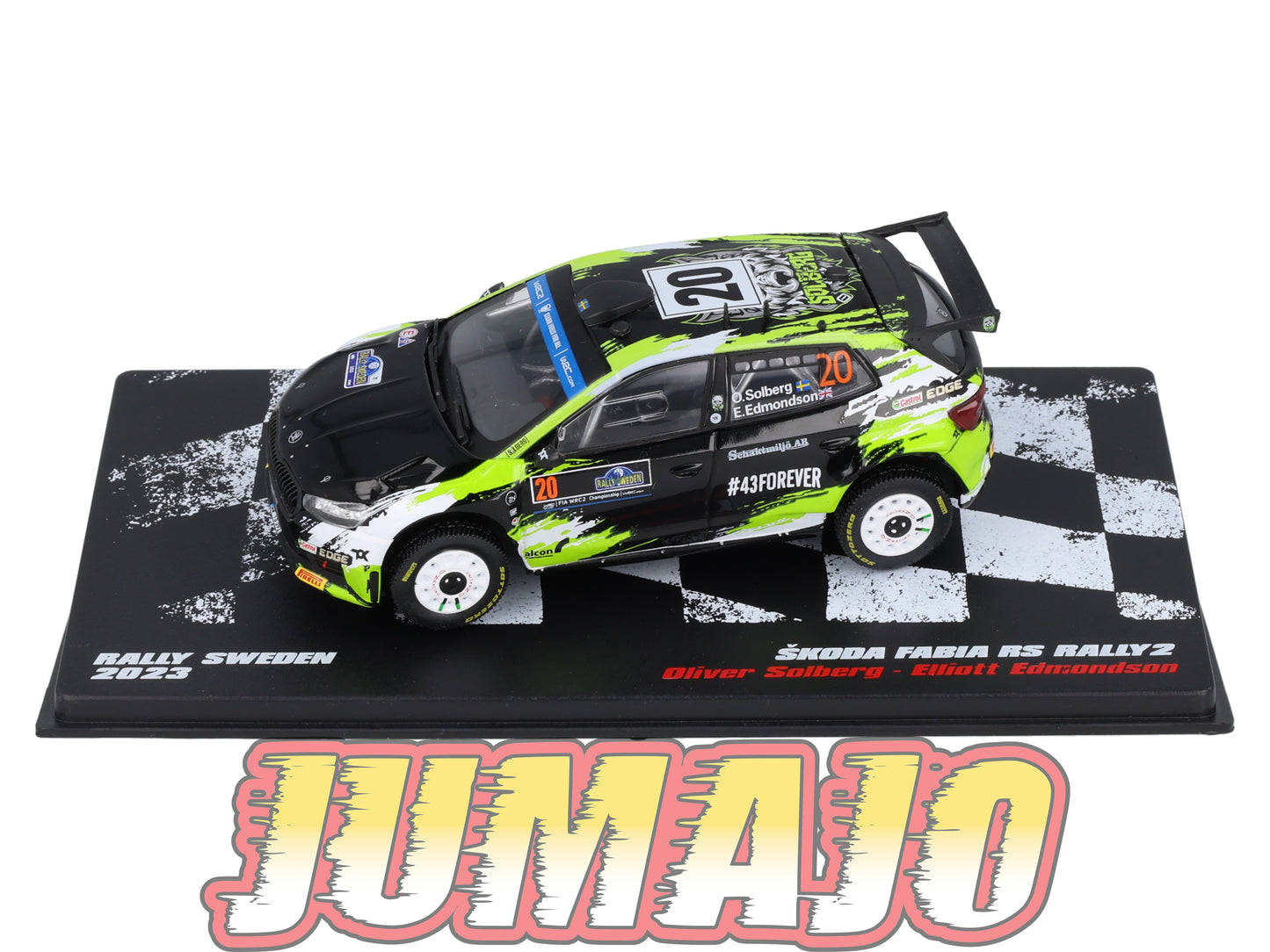 RVR28 1/43 Altaya Vainqueurs rallye : SKODA Fabia RS Rally2 2023 #20 O.Solberg