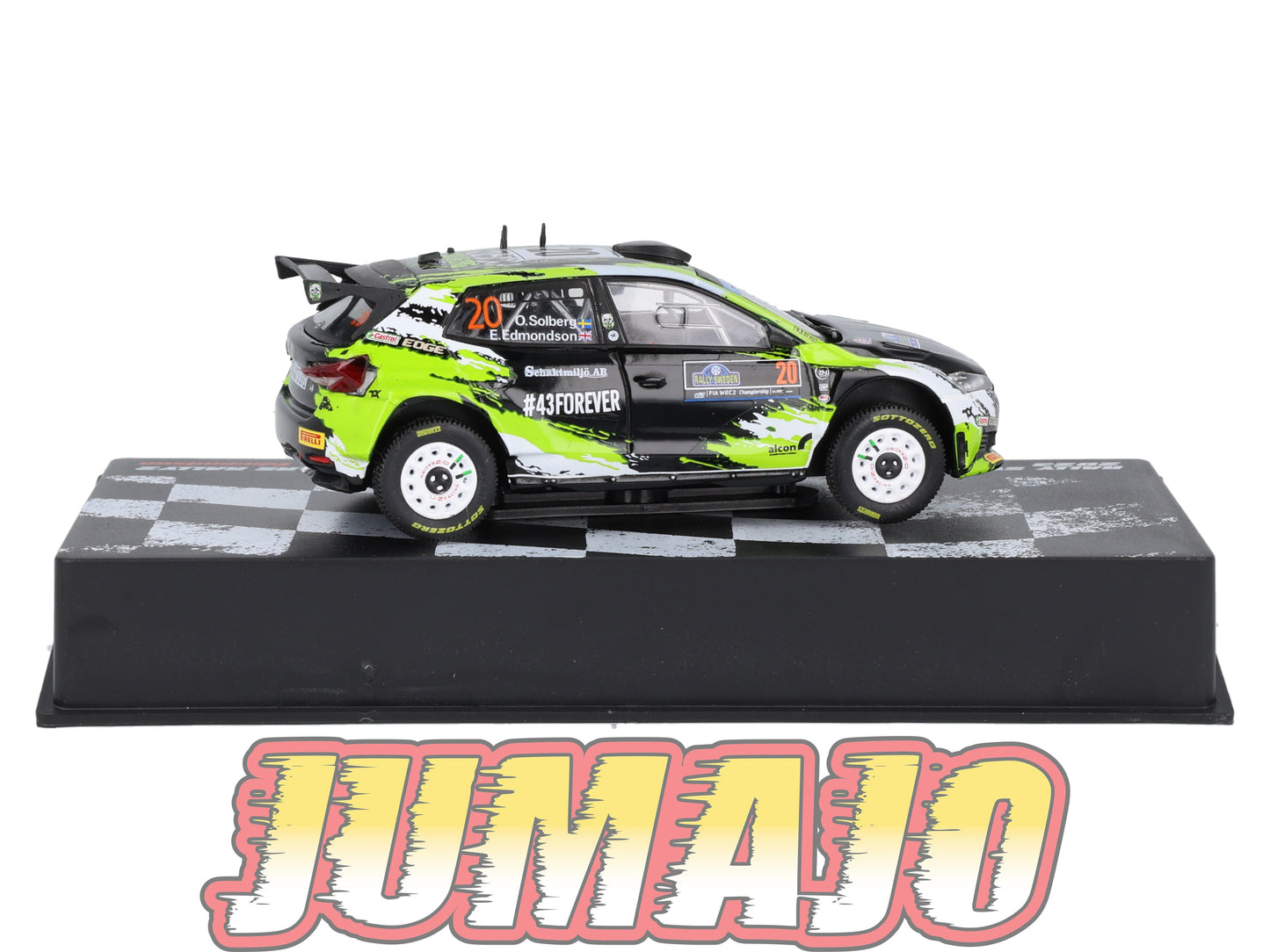 RVR28 1/43 Altaya Vainqueurs rallye : SKODA Fabia RS Rally2 2023 #20 O.Solberg