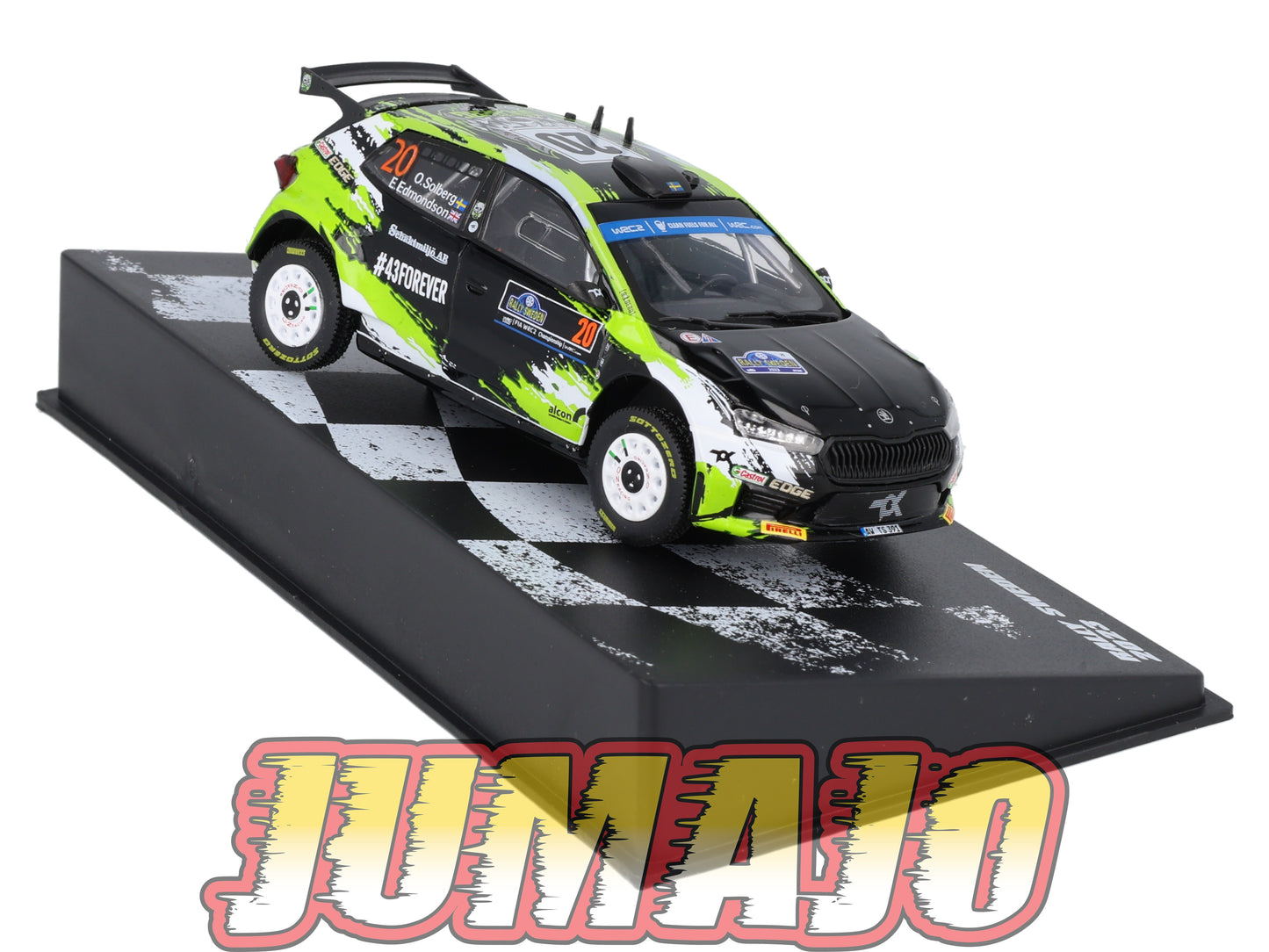 RVR28 1/43 Altaya Vainqueurs rallye : SKODA Fabia RS Rally2 2023 #20 O.Solberg