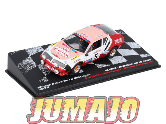 RVR33 1/43 Altaya Vainqueurs rallye : RENAULT Alpine A310 1800 1976 #5 C.Dacremont