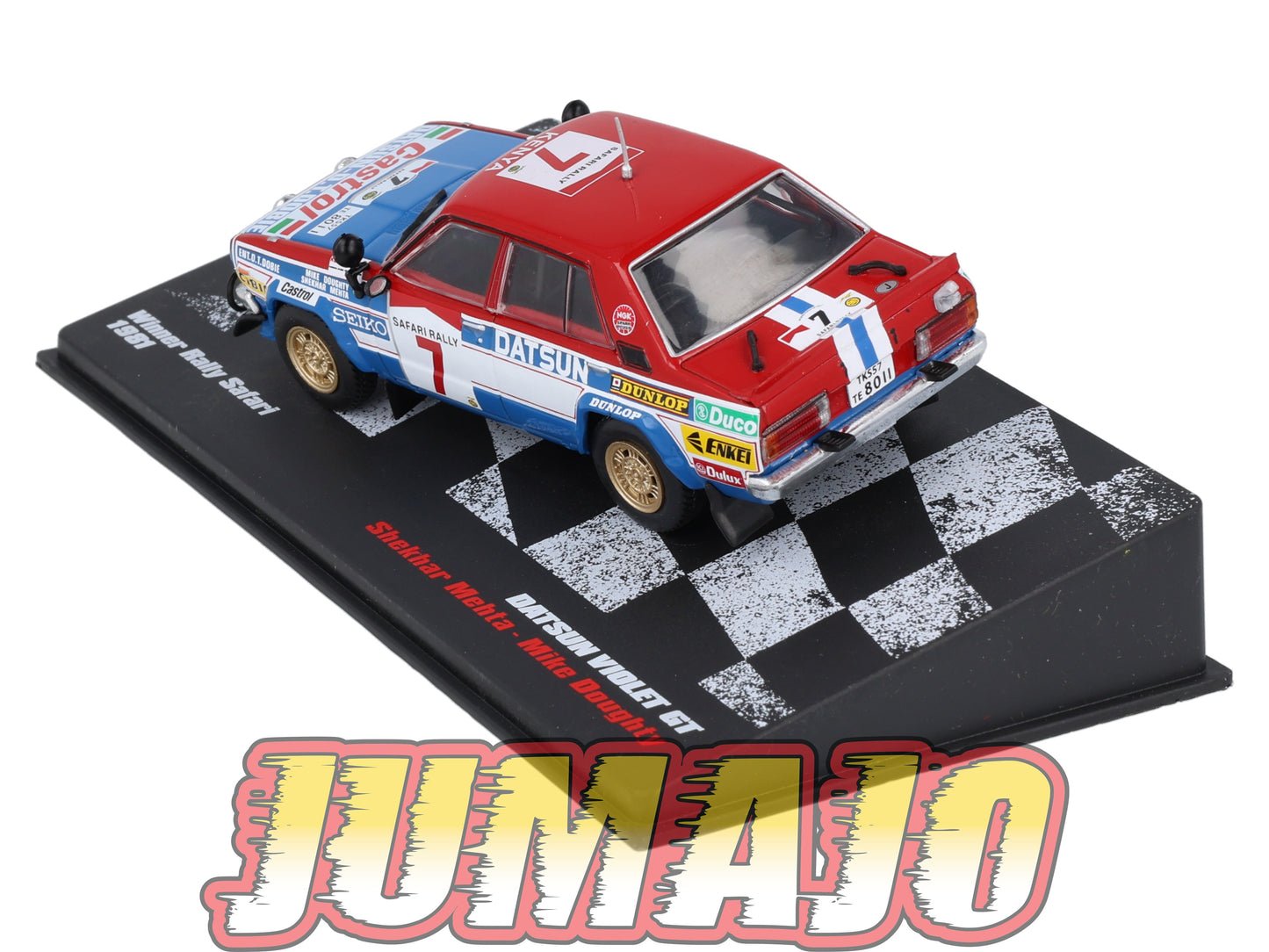 RVR39 1/43 Altaya Vainqueurs rallye : DATSUN Violet GT 1981 #7 S.Mehta