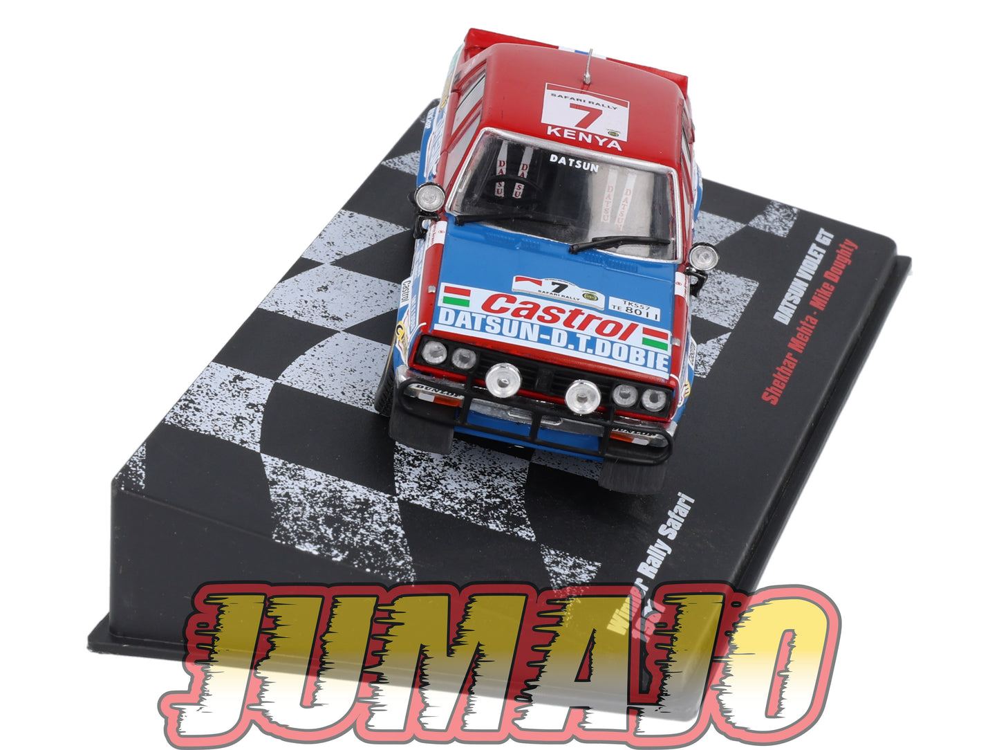 RVR39 1/43 Altaya Vainqueurs rallye : DATSUN Violet GT 1981 #7 S.Mehta