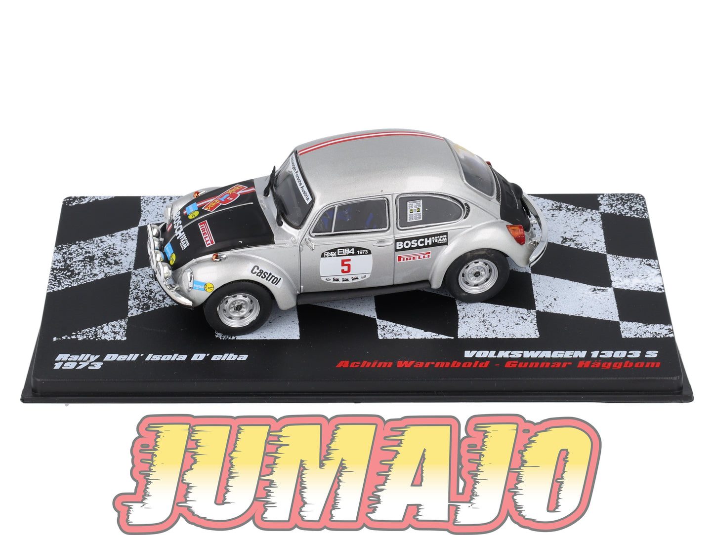 RVR41 1/43 Altaya Vainqueurs rallye : VOLKSWAGEN COX 1303S 1973 #5 A.Warmbold