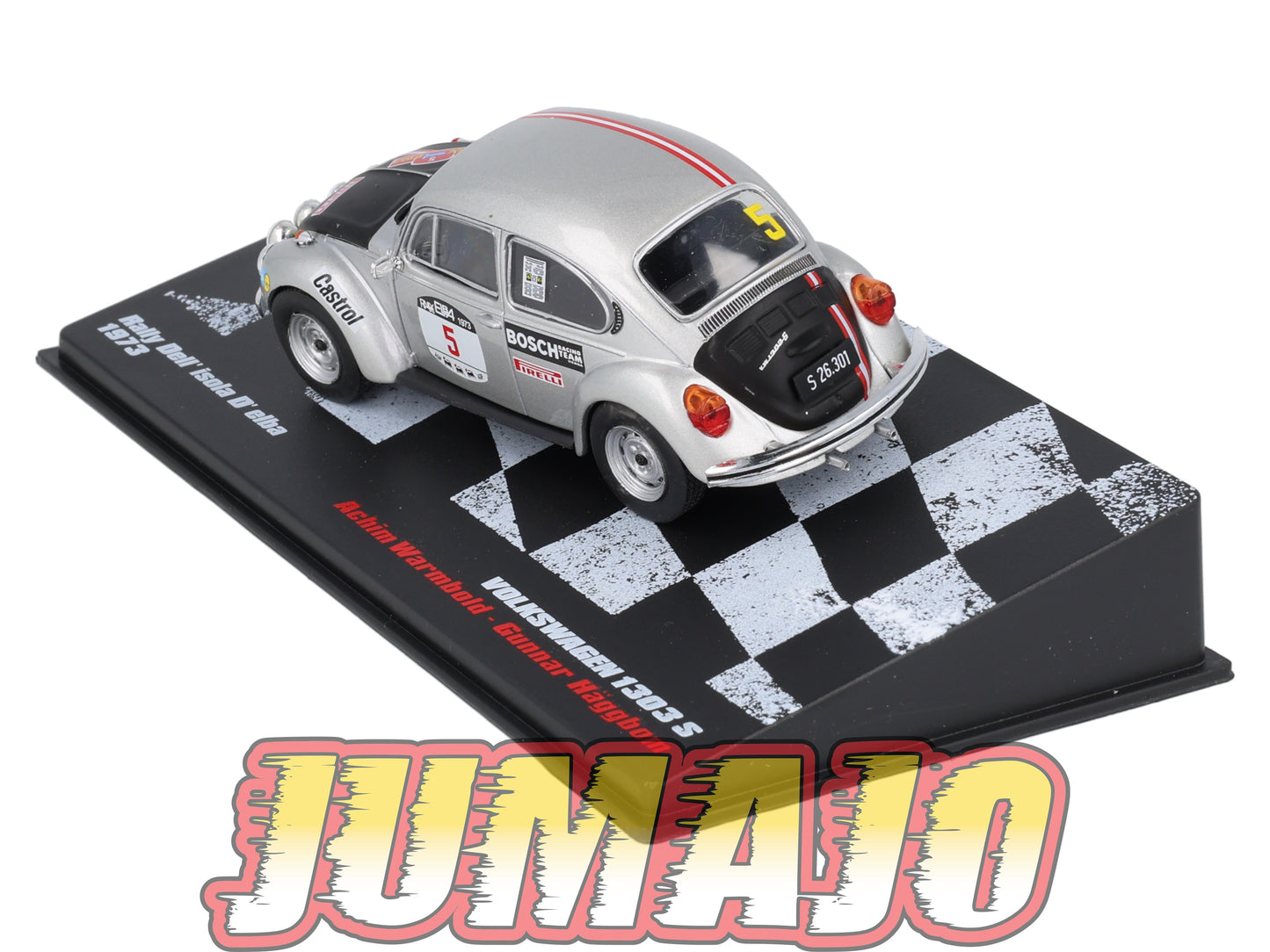 RVR41 1/43 Altaya Vainqueurs rallye : VOLKSWAGEN COX 1303S 1973 #5 A.Warmbold