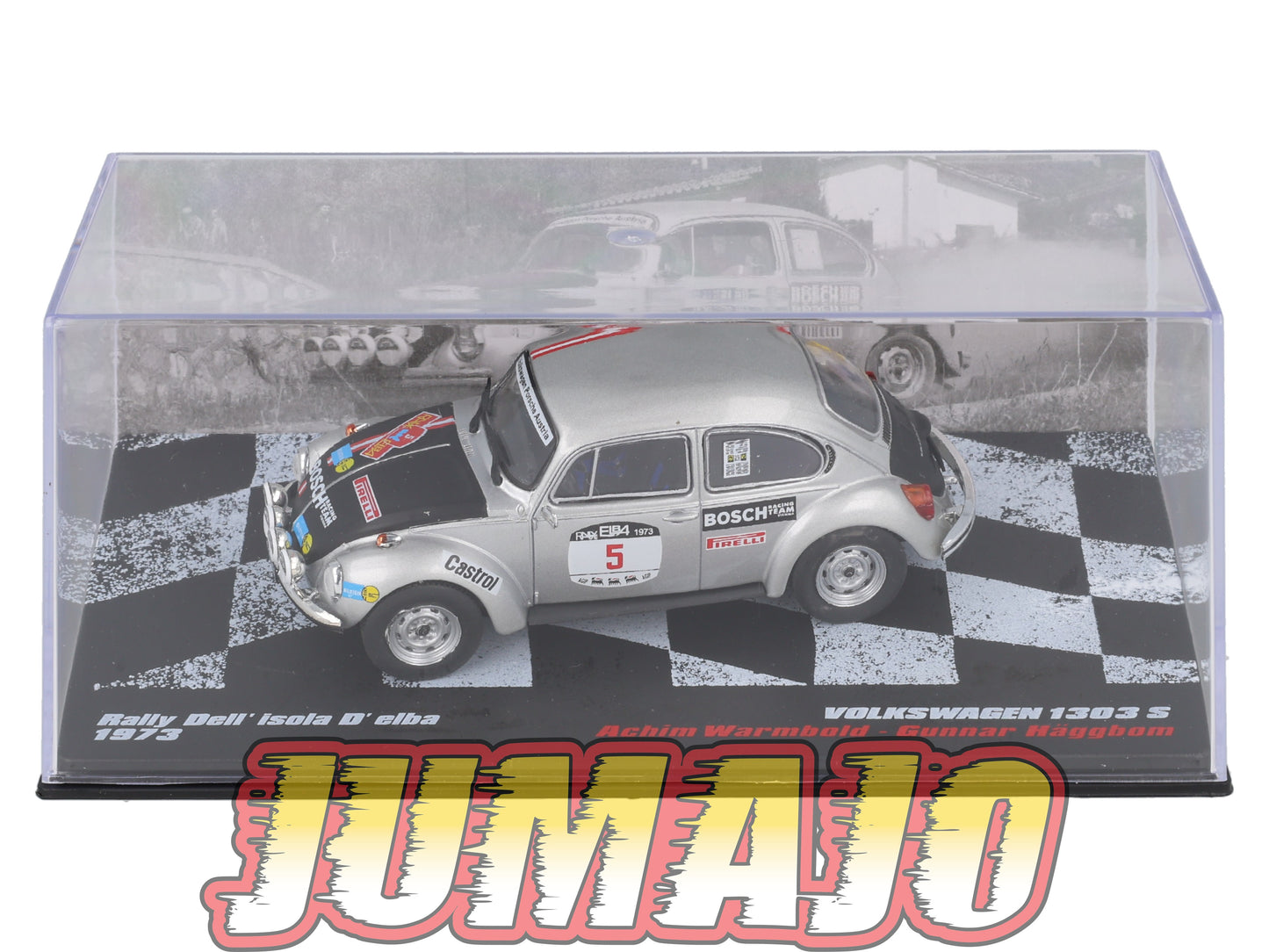 RVR41 1/43 Altaya Vainqueurs rallye : VOLKSWAGEN COX 1303S 1973 #5 A.Warmbold