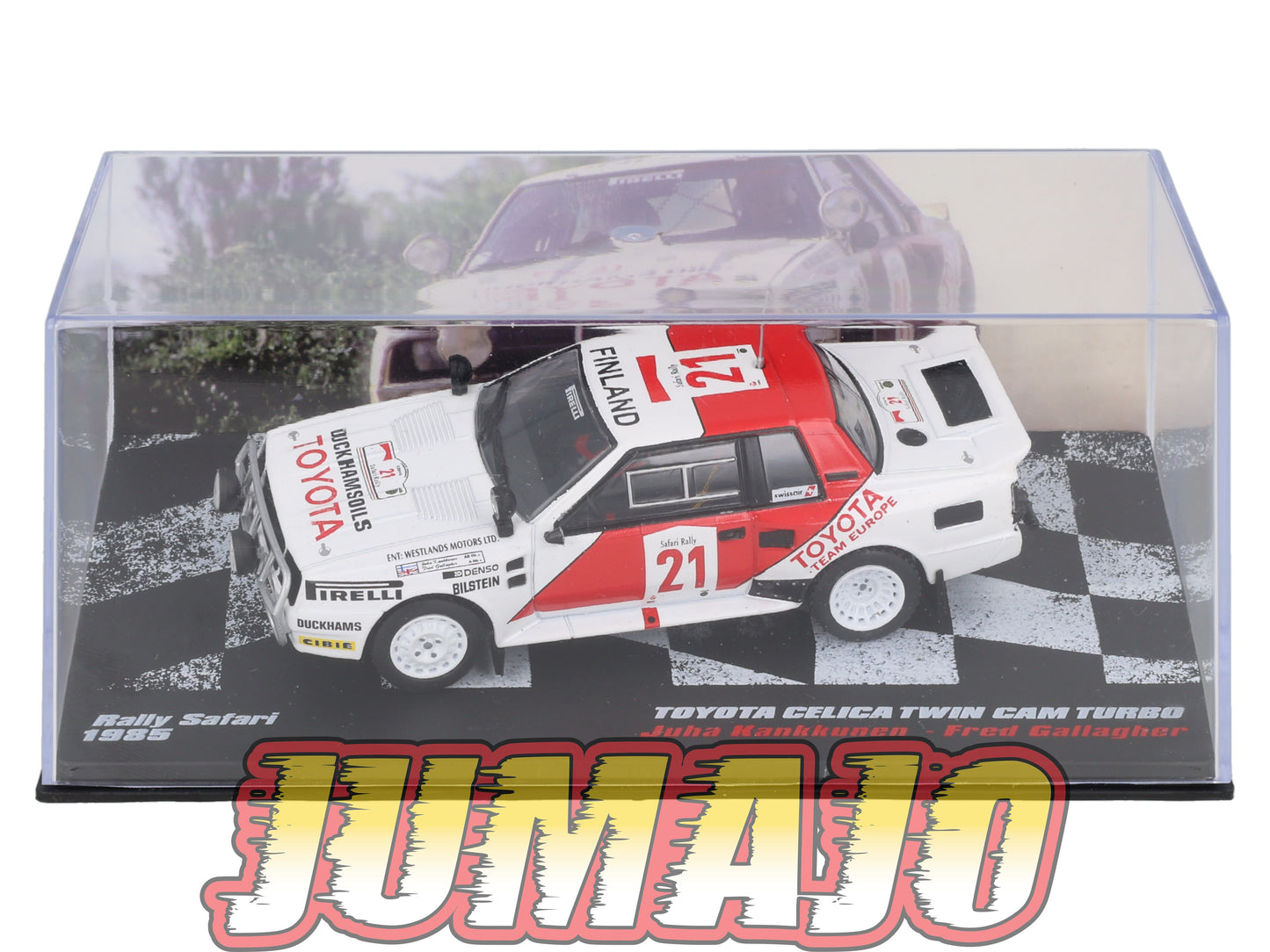 RVR56 1/18 Altaya Rallye Safari TOYOTA CELICA TWIN CAM TURBO 1985 #21 Juha Kankkunen