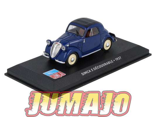SIM28 Voiture 1/43 IXO Altaya SIMCA : SIMCA 5 Decouvrable 1937