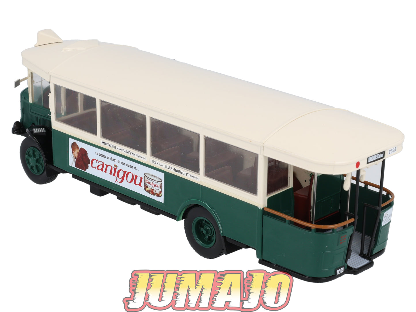 SUB29 Bus 1/43 IXO Hachette : RENAULT TN6 C2 Canigou 1934 Ligne 115 Vincennes (Château)