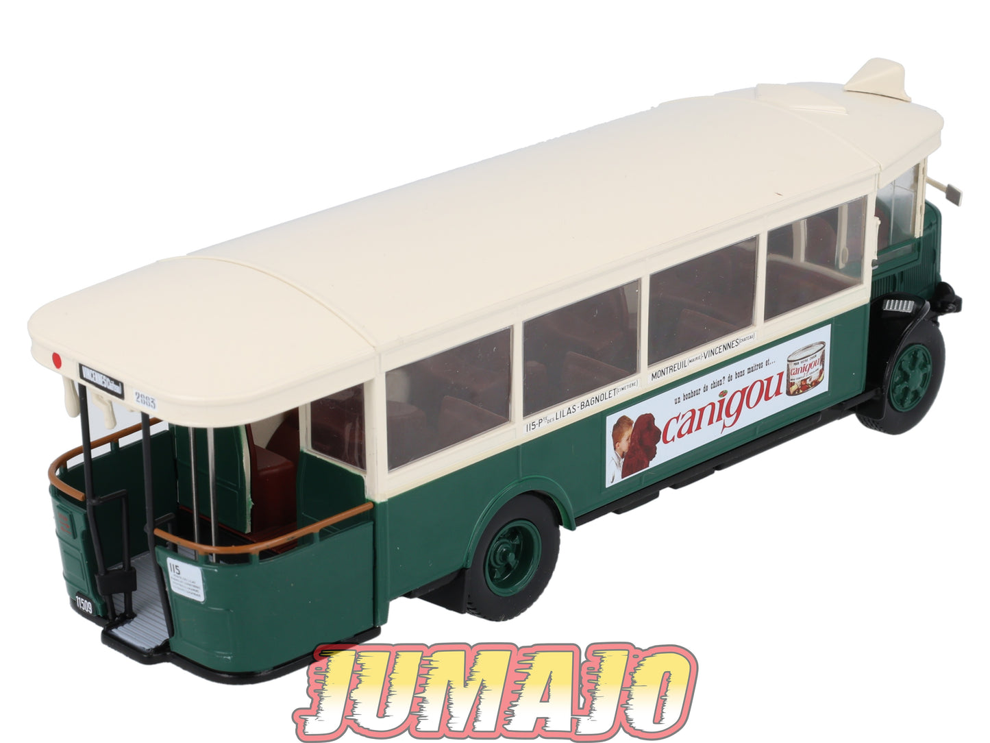 SUB29 Bus 1/43 IXO Hachette : RENAULT TN6 C2 Canigou 1934 Ligne 115 Vincennes (Château)