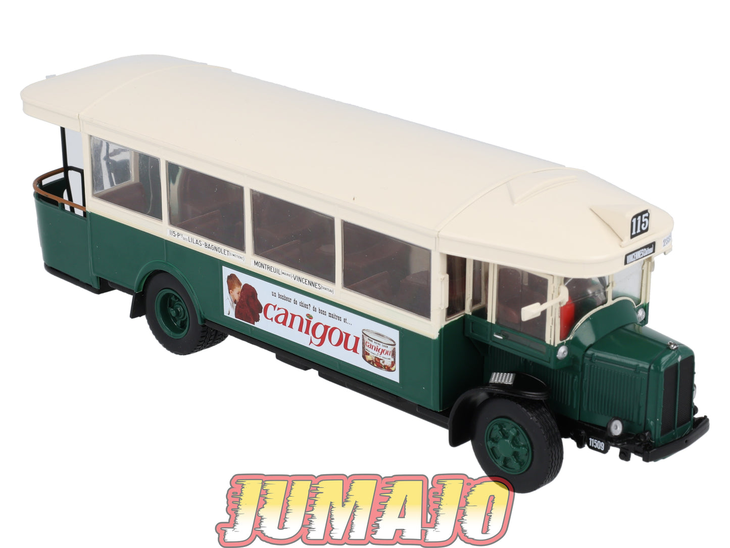 SUB29 Bus 1/43 IXO Hachette : RENAULT TN6 C2 Canigou 1934 Ligne 115 Vincennes (Château)