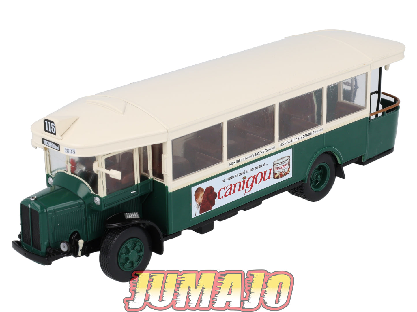 SUB29 Bus 1/43 IXO Hachette : RENAULT TN6 C2 Canigou 1934 Ligne 115 Vincennes (Château)