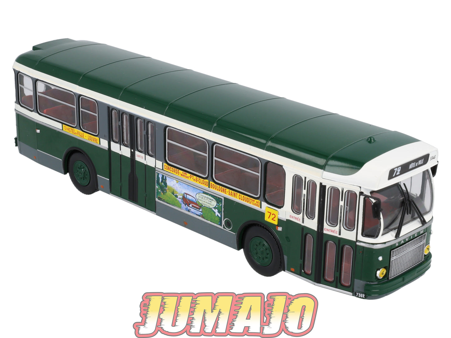 SUB47 Bus 1/43 IXO Hachette SAVIEM SC10U n°72 Hôtel de ville