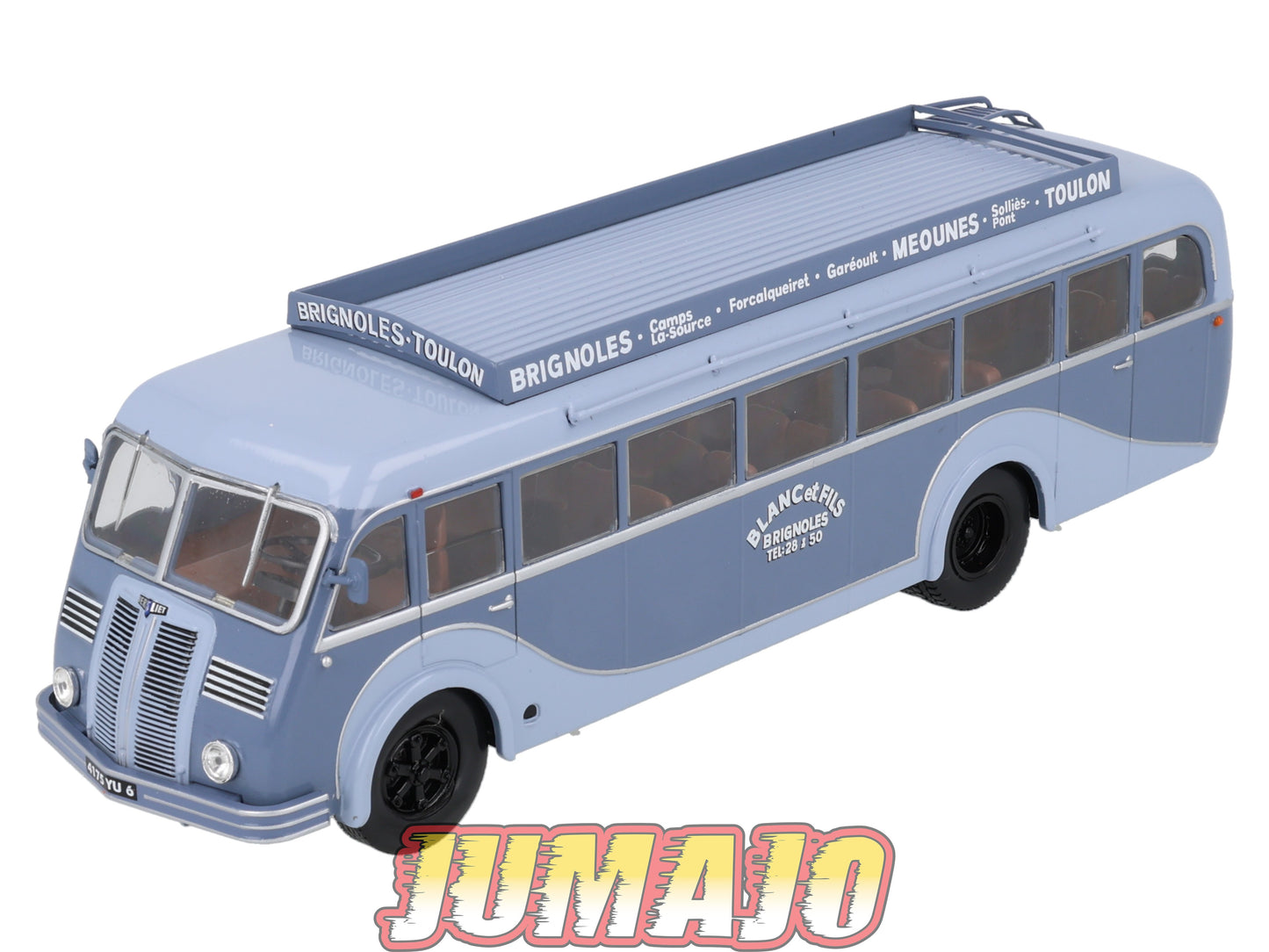SUB52 Bus 1/43 IXO Hachette BERLIET PC8W Blanc et Fils Brignoles