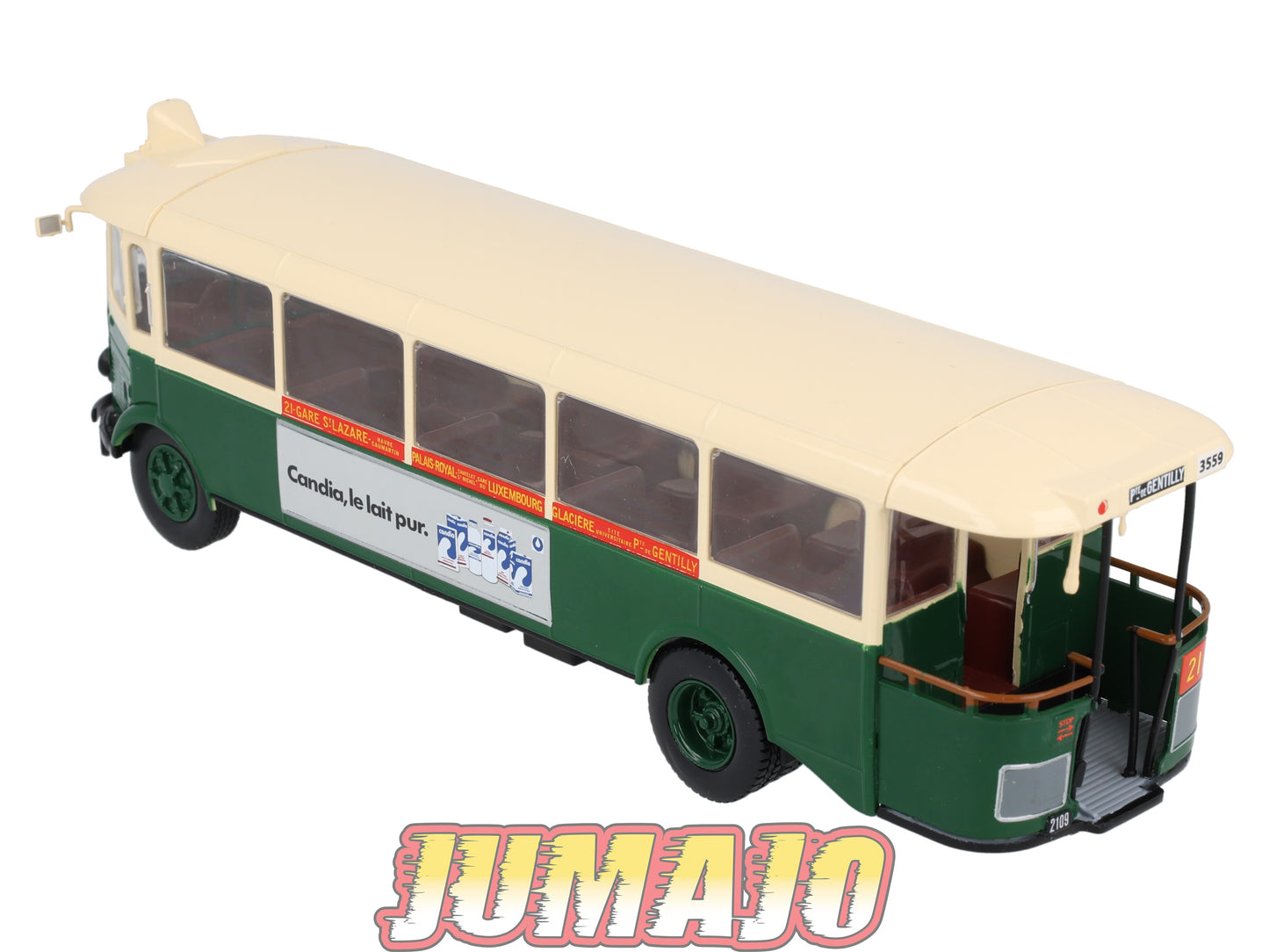 SUB55 Bus 1/43 IXO Hachette : RENAULT TN4H 1936-72 Candia Ligne 21 Porte De Gentilly