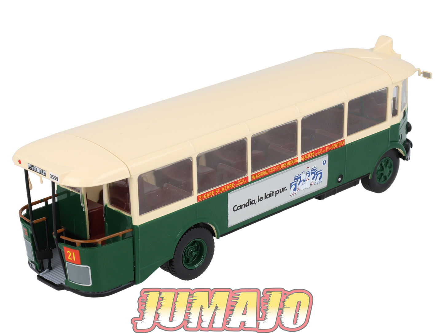 SUB55 Bus 1/43 IXO Hachette : RENAULT TN4H 1936-72 Candia Ligne 21 Porte De Gentilly