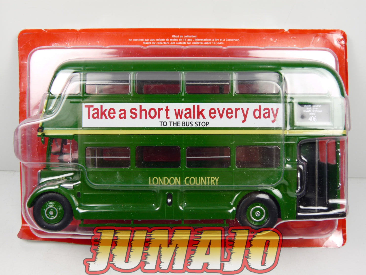SUB87 Bus 1/43 IXO Hachette AEC Regent III RT Country Bus U.K n°406 1947 Londres