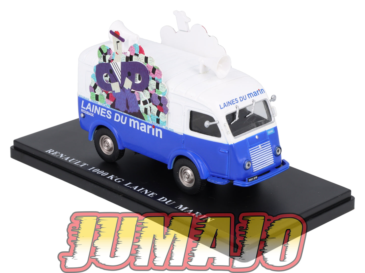 TDF31 Voiture Tour De France 1/43 HACHETTE : RENAULT 1000 Kg Laine du marin