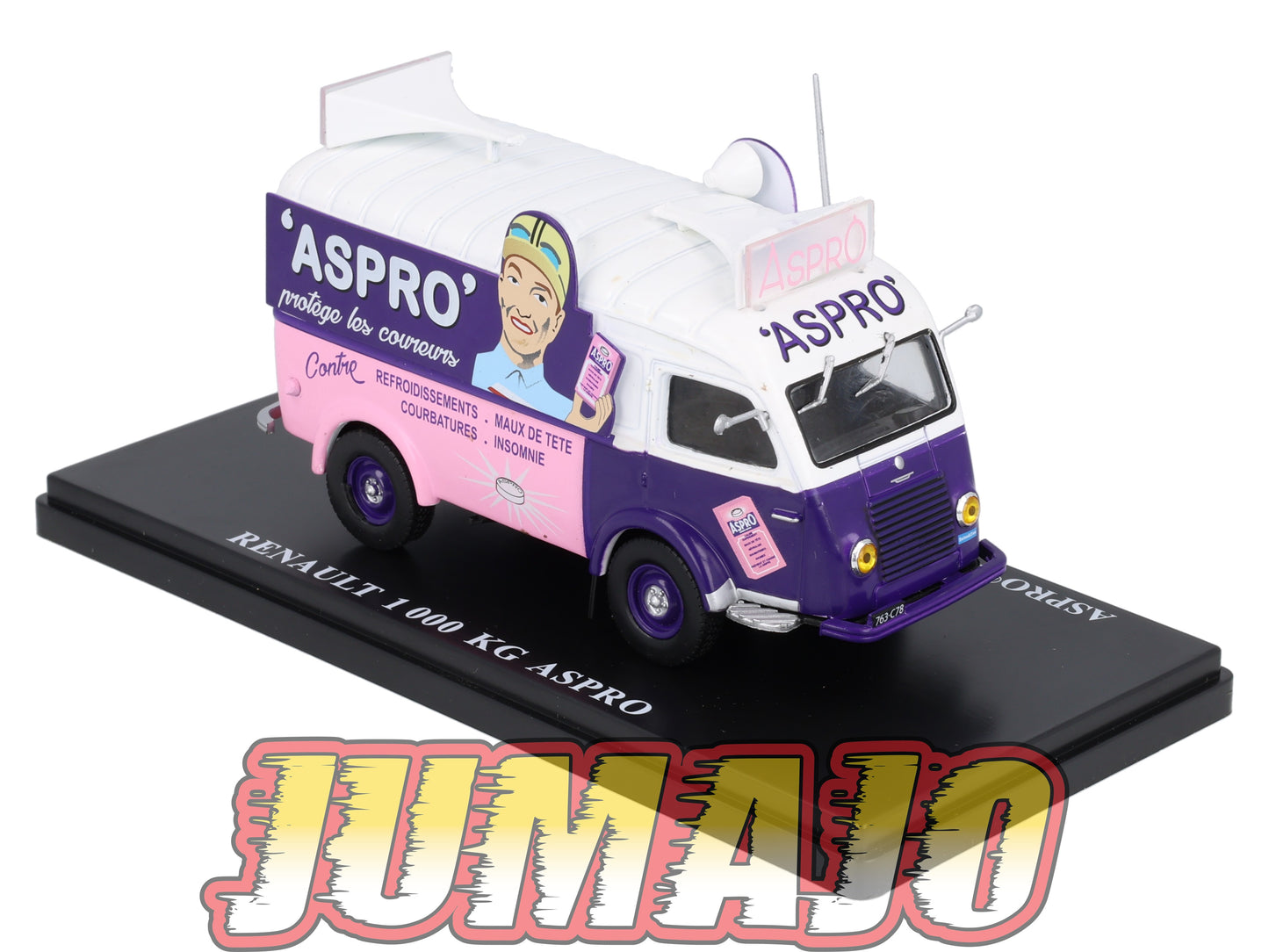 TDF58 Voiture Tour De France 1/43 HACHETTE : RENAULT 1000 Kg ASPRO