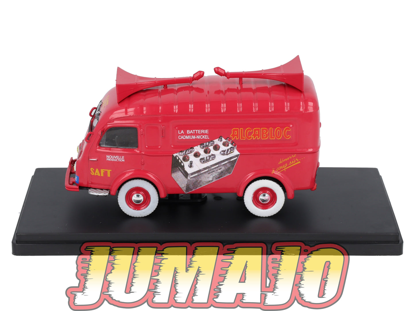 TDF75 Voiture Tour De France 1/43 HACHETTE : RENAULT 1000KG Saft Alcabloc Batterie