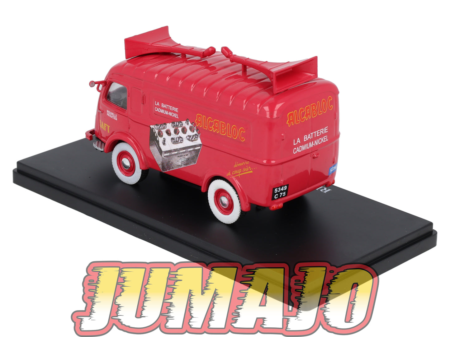 TDF75 Voiture Tour De France 1/43 HACHETTE : RENAULT 1000KG Saft Alcabloc Batterie