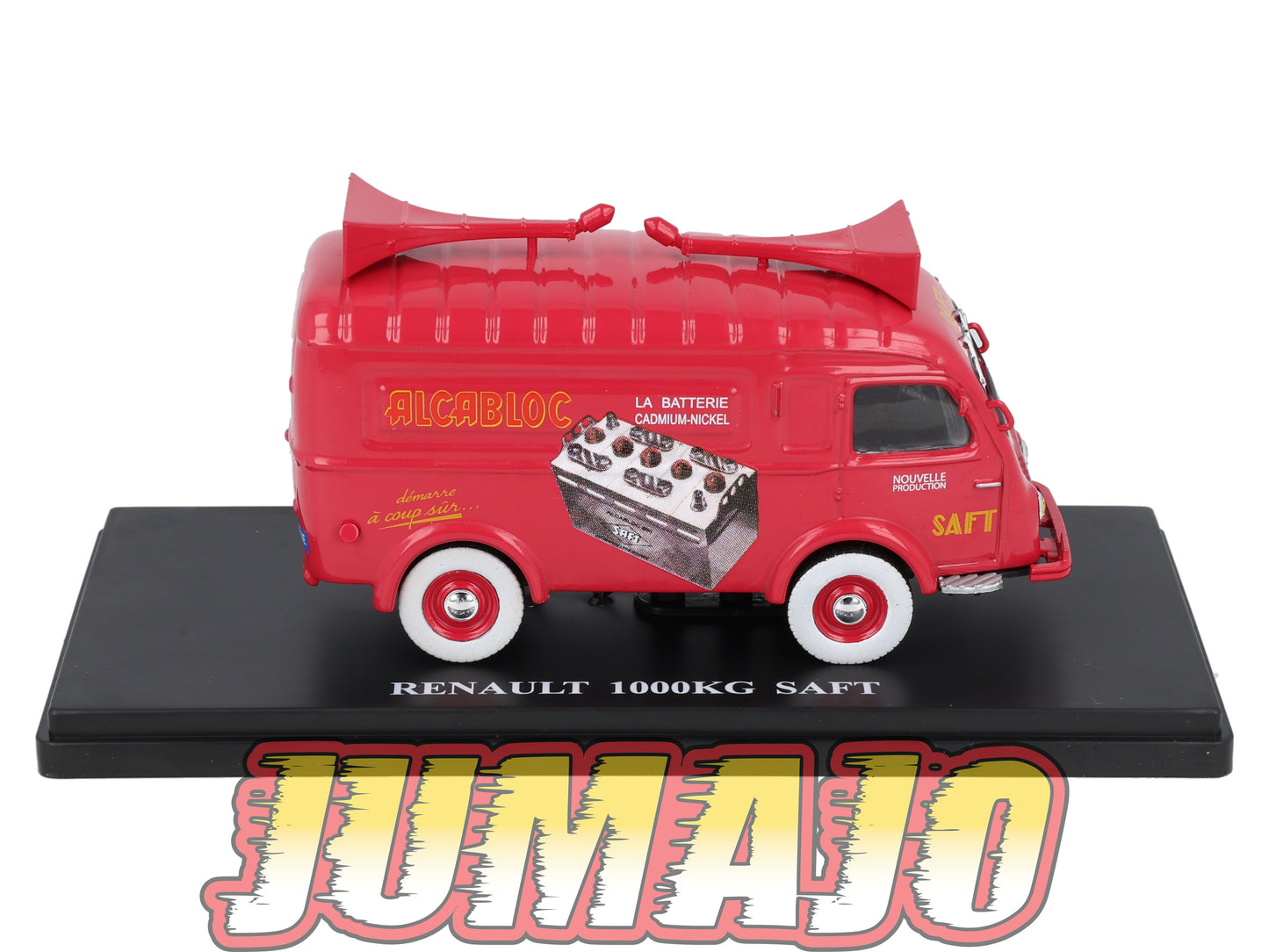 TDF75 Voiture Tour De France 1/43 HACHETTE : RENAULT 1000KG Saft Alcabloc Batterie