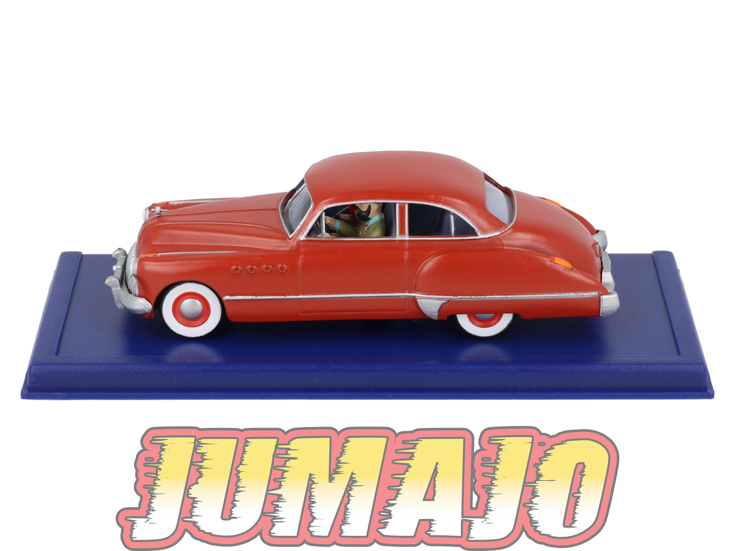 TIN10 Voiture 1/43 TINTIN atlas BUICK Americaine Rouge De Tintin Au Pays De L'or Noire Années 40