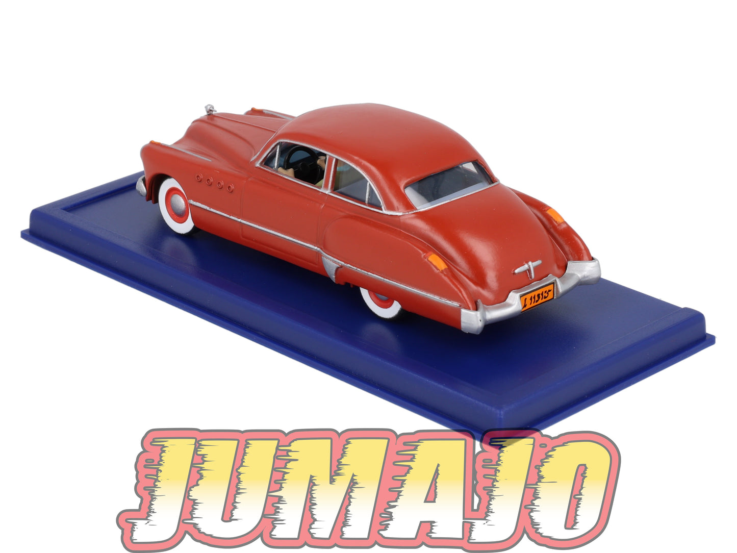 TIN10 Voiture 1/43 TINTIN atlas BUICK Americaine Rouge De Tintin Au Pays De L'or Noire Années 40