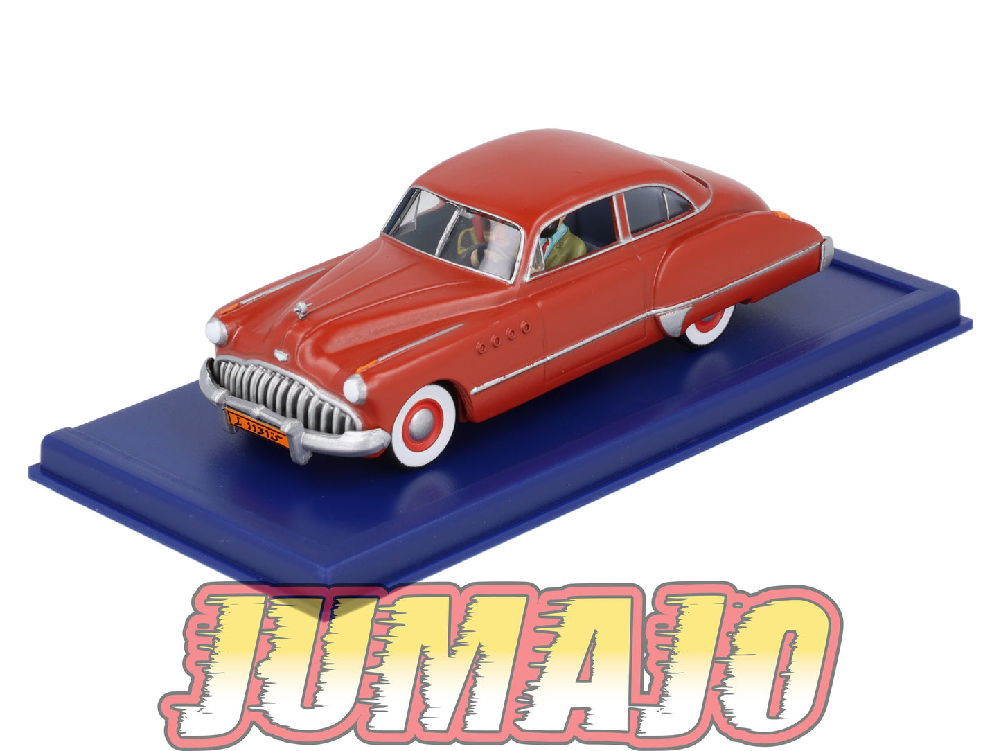 TIN10 Voiture 1/43 TINTIN atlas BUICK Americaine Rouge De Tintin Au Pays De L'or Noire Années 40