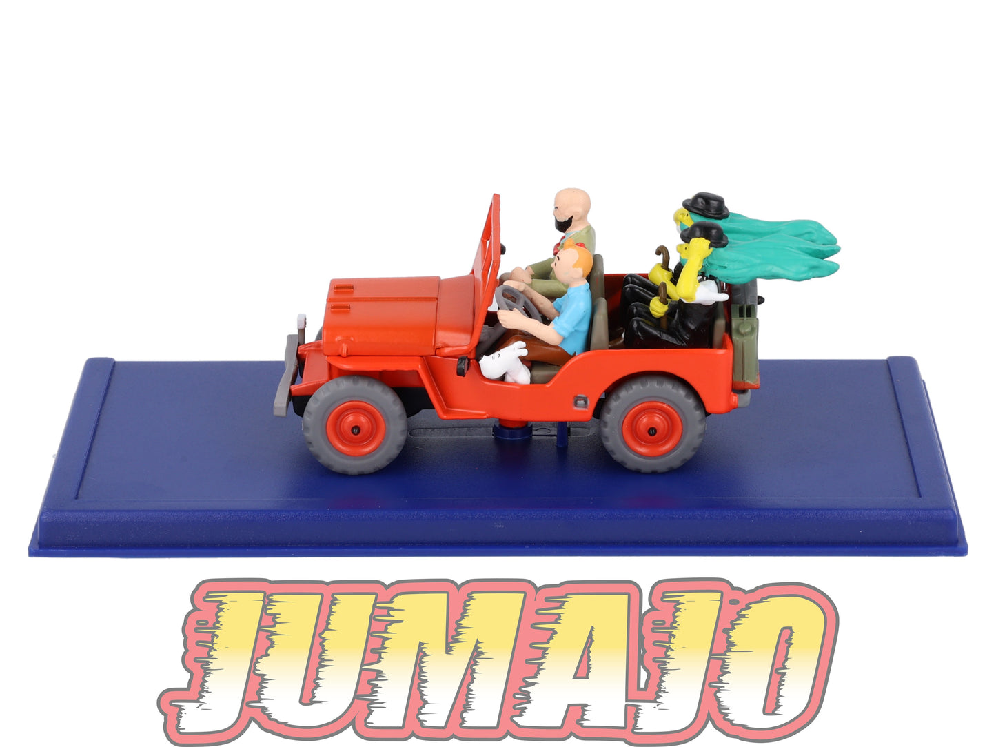 TIN44 Voiture 1/43 TINTIN atlas JEEP Willys MB Au Pays De L'Or Noire Années 40