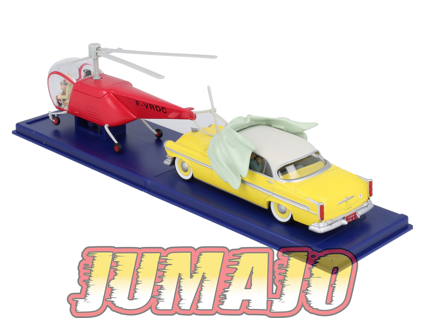 TIN47+48 Voiture 1/43 TINTIN atlas BELL Model 47 1947 + CHYSLER New Yorker Deluxe 1955
