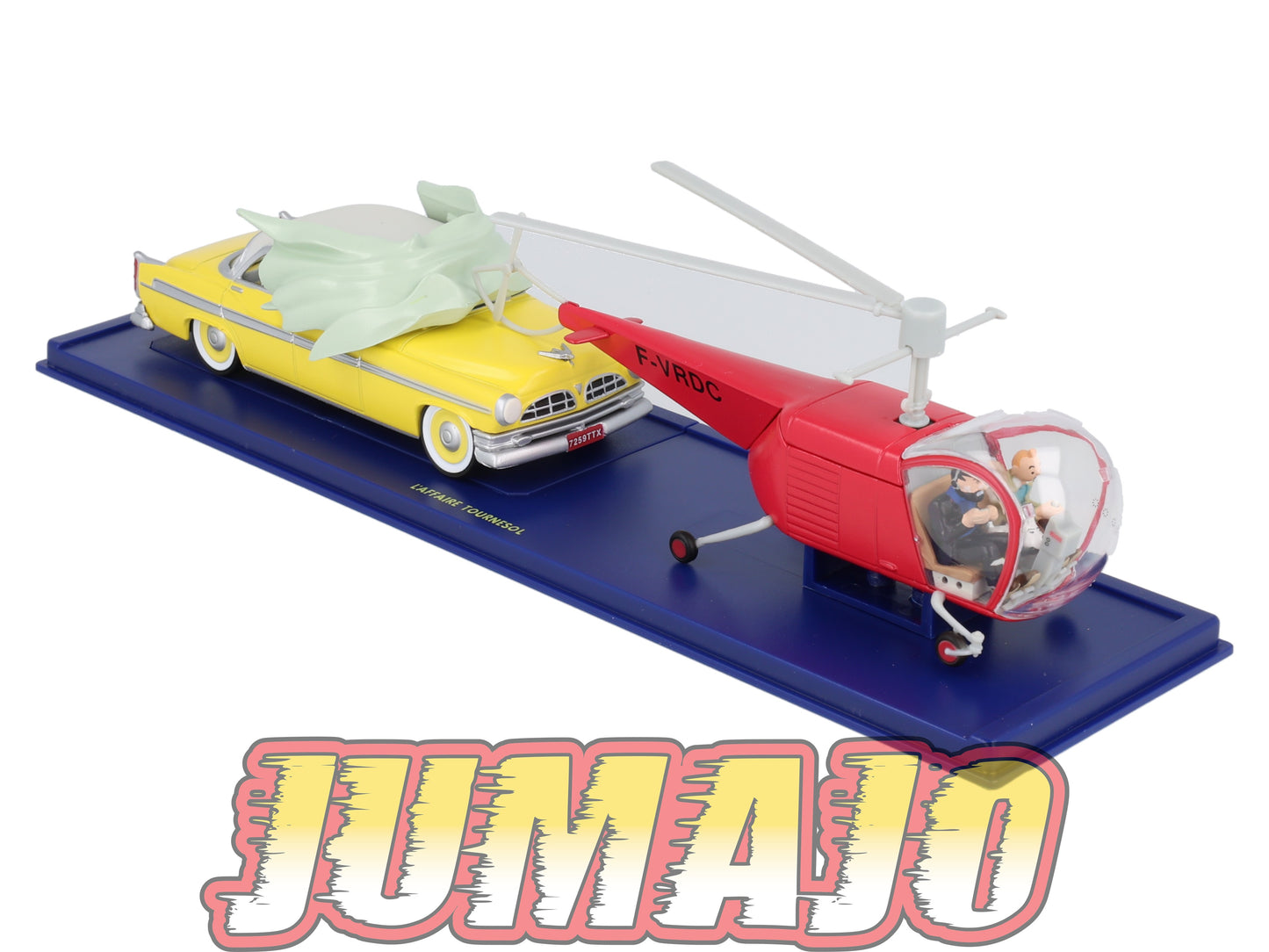 TIN47+48 Voiture 1/43 TINTIN atlas BELL Model 47 1947 + CHYSLER New Yorker Deluxe 1955