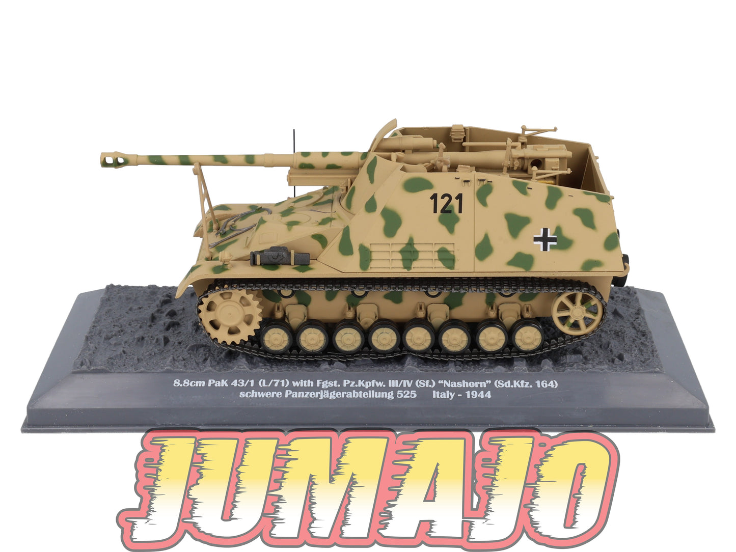 TK24 Tank Altaya IXO 1/43 WW2 : 8.8cm PAK 43/1 Nashorn Panzerjägerabteilung 525 Italy 1944