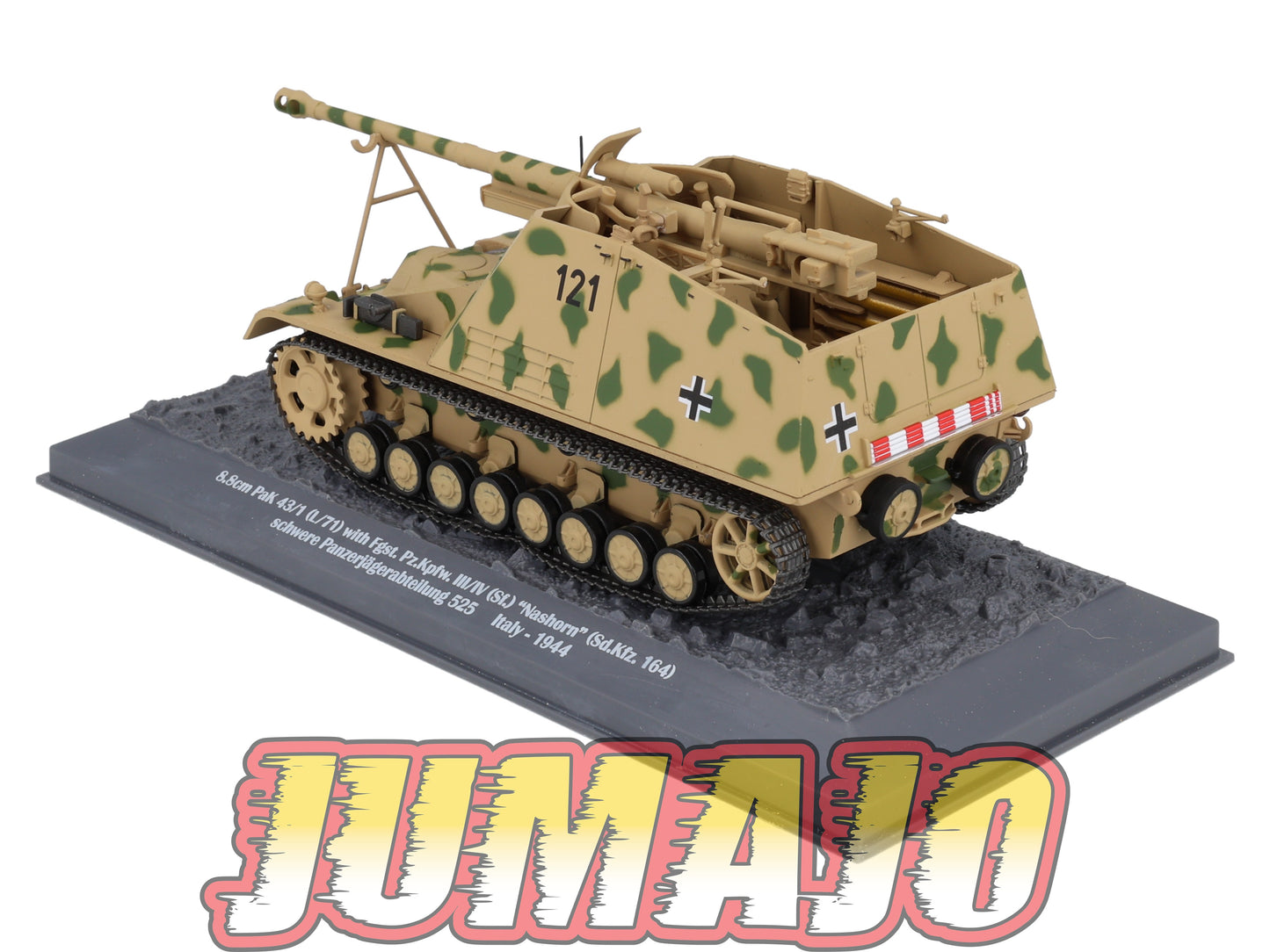 TK24 Tank Altaya IXO 1/43 WW2 : 8.8cm PAK 43/1 Nashorn Panzerjägerabteilung 525 Italy 1944