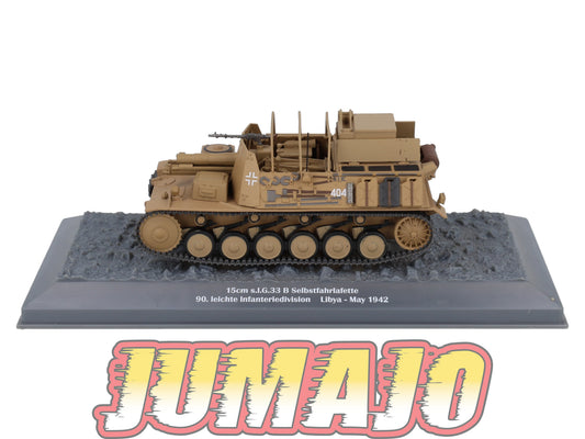 TK46 Tank Altaya IXO 1/43 WW2 : 15 cm s.I.G.33 B Selbstfahrlafette 90 Libya 1942 May