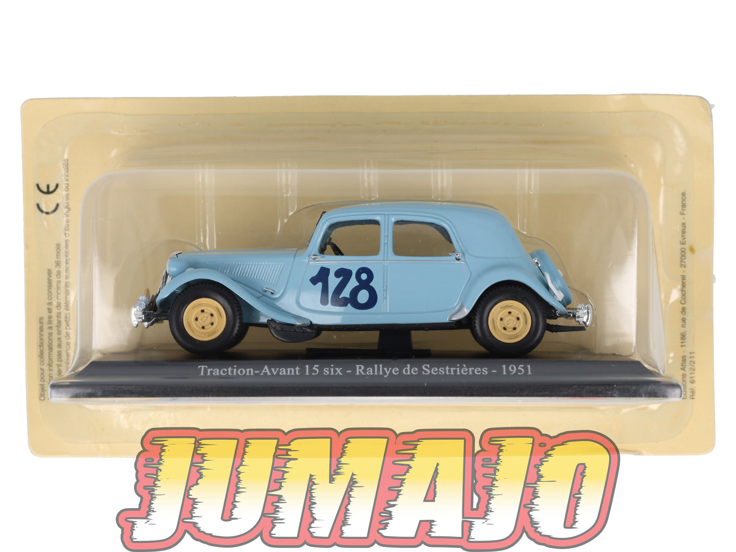 TRA11 Voiture 1/43 Atlas NOREV Traction Avant 15 Six Rallye de Sestrières 1951 #128