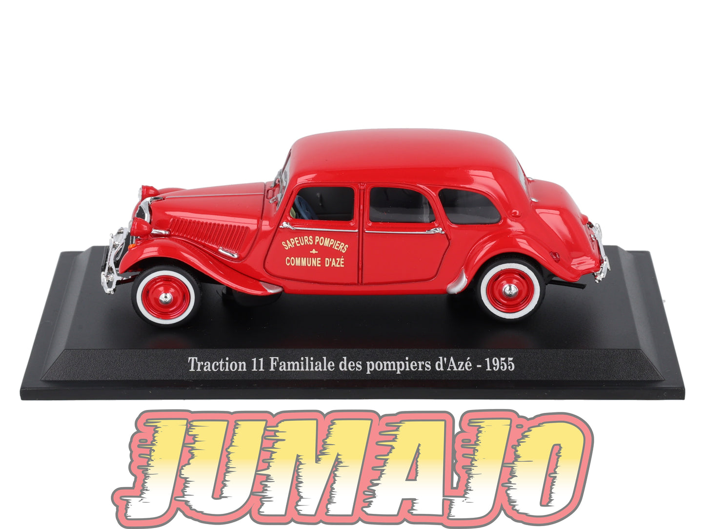 TRA1 Voiture 1/43 Atlas NOREV Traction 11 Familiale des pompiers d'Azé 1955