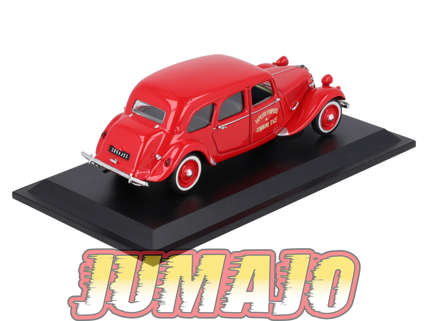 TRA1 Voiture 1/43 Atlas NOREV Traction 11 Familiale des pompiers d'Azé 1955