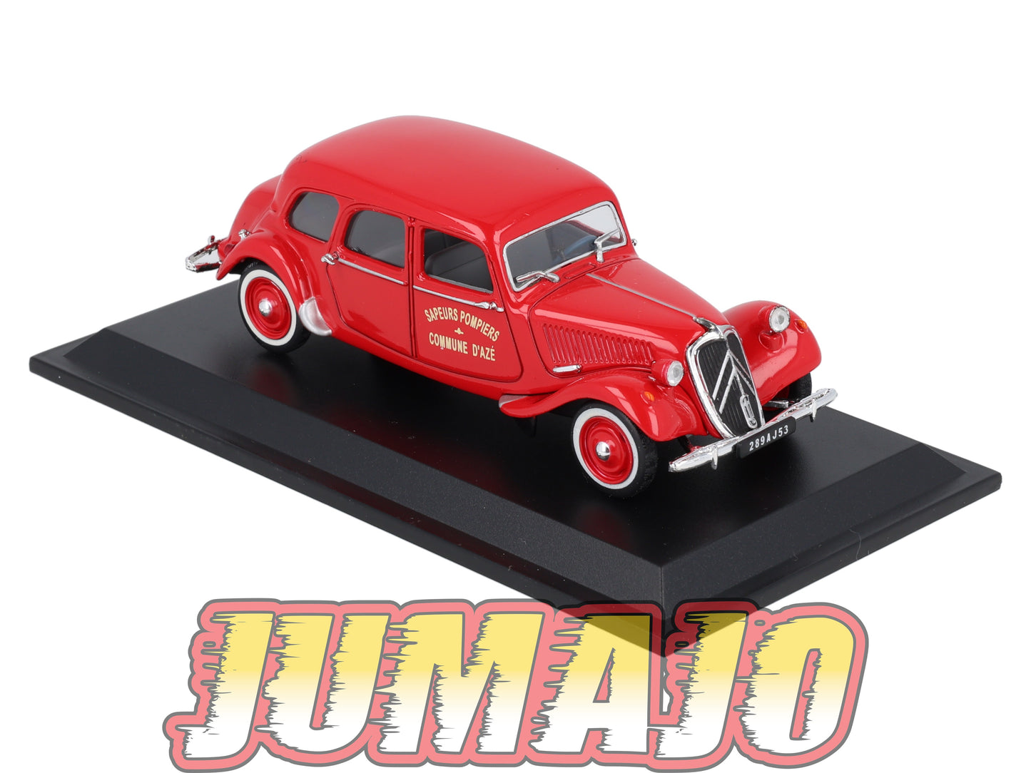 TRA1 Voiture 1/43 Atlas NOREV Traction 11 Familiale des pompiers d'Azé 1955