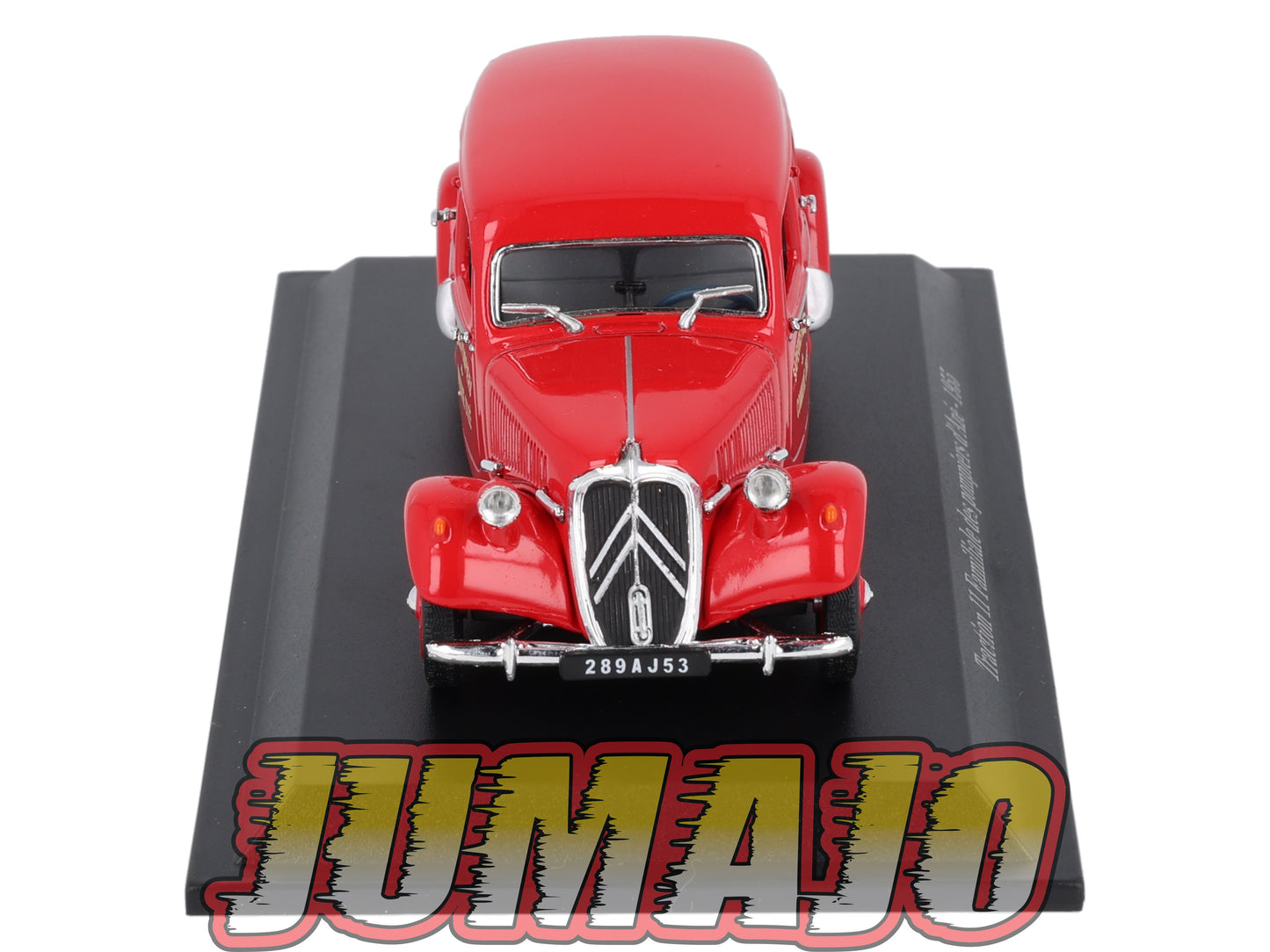 TRA1 Voiture 1/43 Atlas NOREV Traction 11 Familiale des pompiers d'Azé 1955