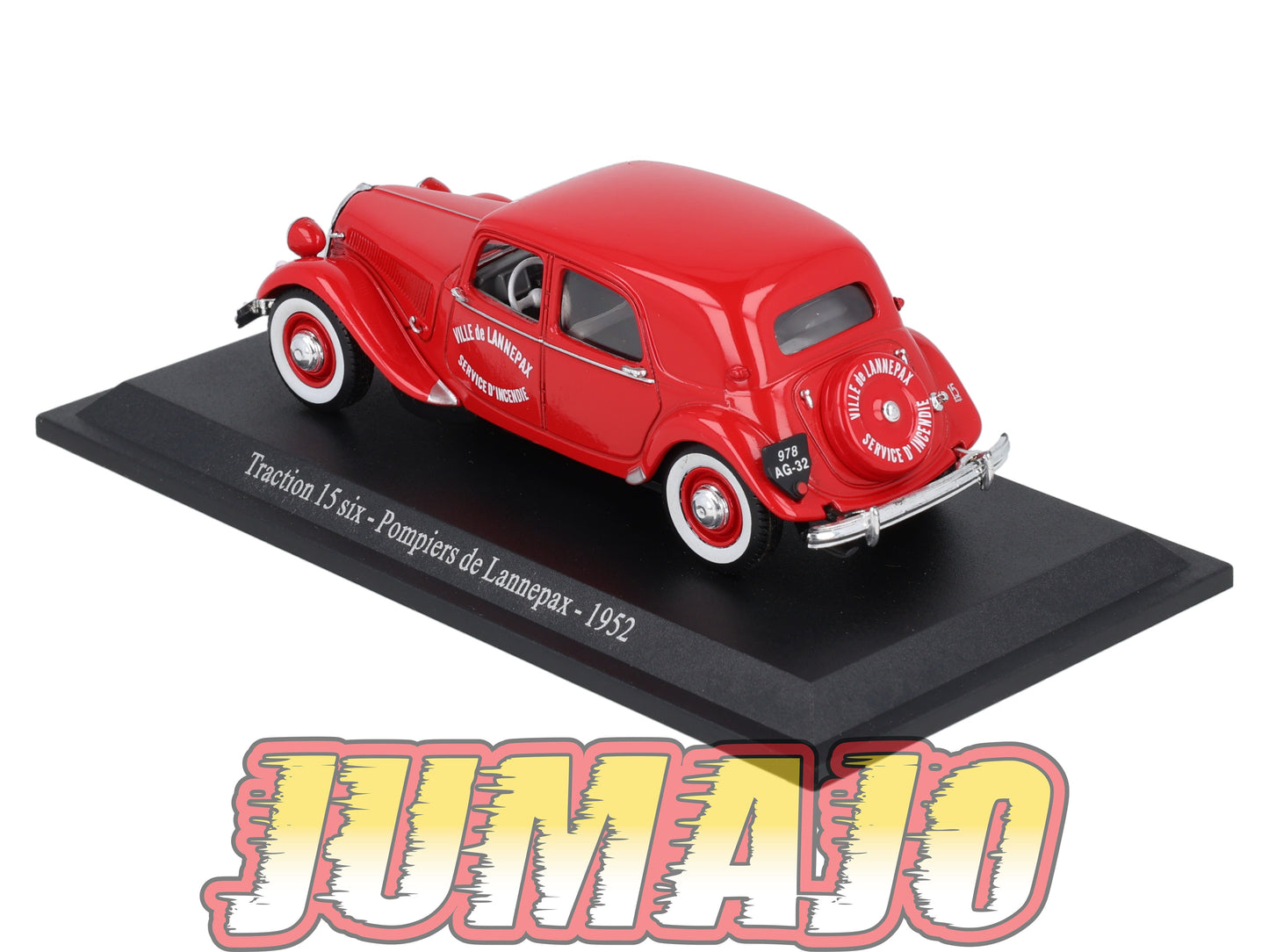 TRA27 Voiture 1/43 Atlas NOREV Traction 15 Six Pompiers De Lannepax 1952
