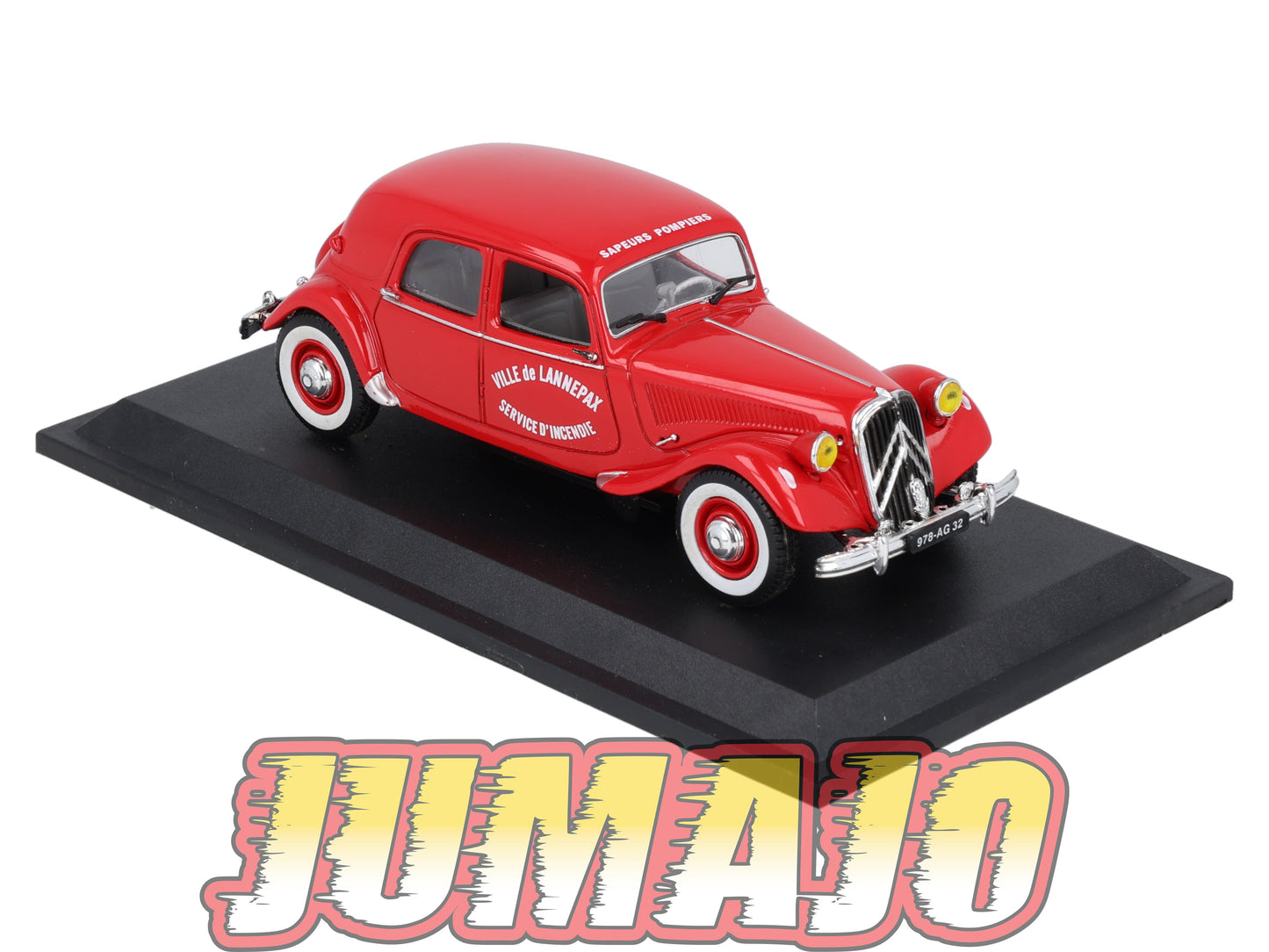TRA27 Voiture 1/43 Atlas NOREV Traction 15 Six Pompiers De Lannepax 1952