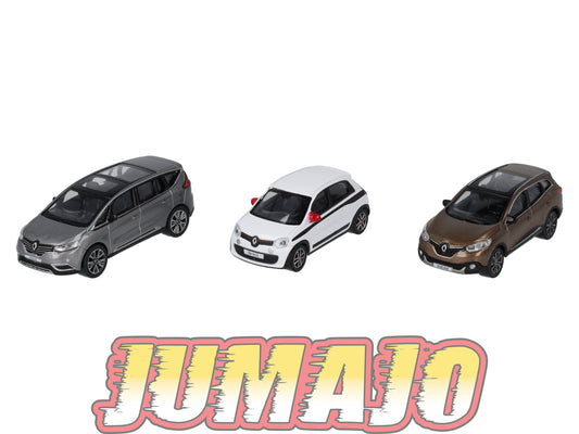 TRI115 Lot 3 X 3 inches 1/64 RENAULT NOREV Kadjar, Twingo & Espace