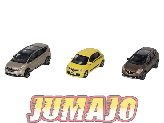 TRI116 Lot 3 X 3 inches 1/64 RENAULT NOREV Kadjar, Twingo & Espace