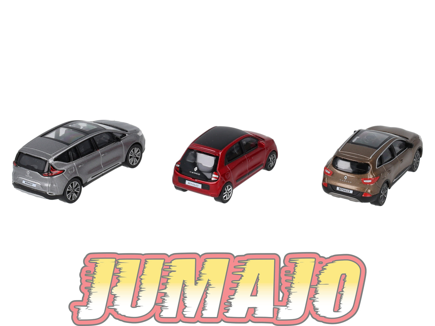 TRI118 Lot 3 X 3 inches 1/64 RENAULT NOREV Kadjar, Twingo & Espace