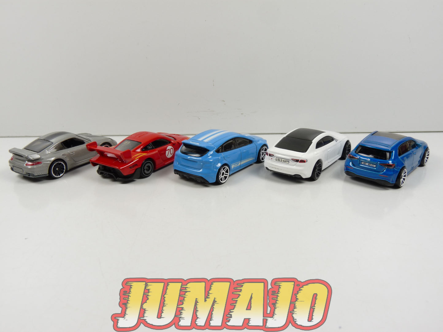 TRI74 : 5 X 3 inches 1/64 HOT WEELS Allemande : Mercedes-Benz, Audi RS & Porsche 911