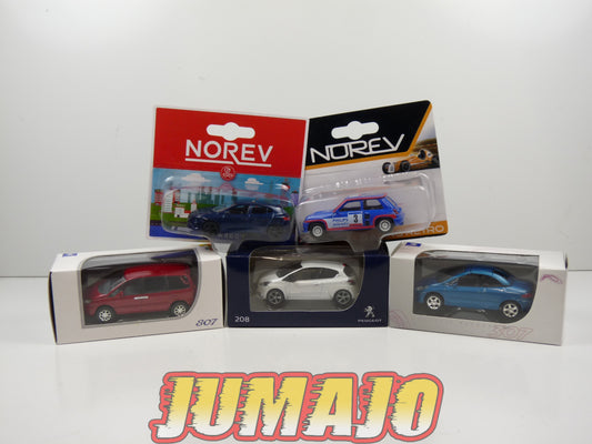 TRI82 : 5 X 3 inches 1/64 NOREV Peugeot 307, 208, 807, Renault 5 Turbo, mégane