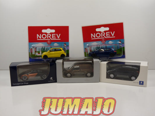 TRI86 : 5 X 3 inches 1/64 NOREV Peugeot 5008, Onyx, Mercedes-Benz, Twingo, Renault