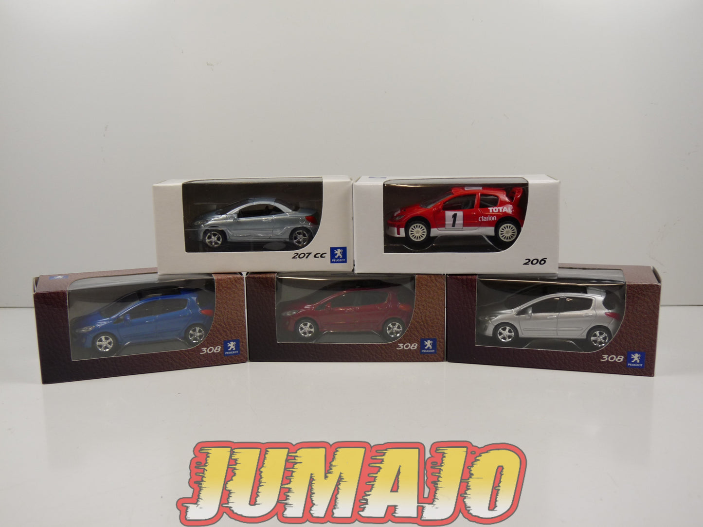 TRI87 : 5 X 3 inches 1/64 NOREV Peugeot 308, 207 CC, 206 clarion