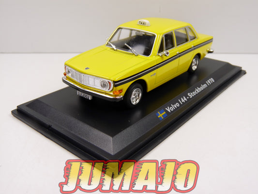 TX25 Voiture 1/43 LEO model TAXIS DU MONDE : VOLVO 144 - Stockholm 1970 (Suède)